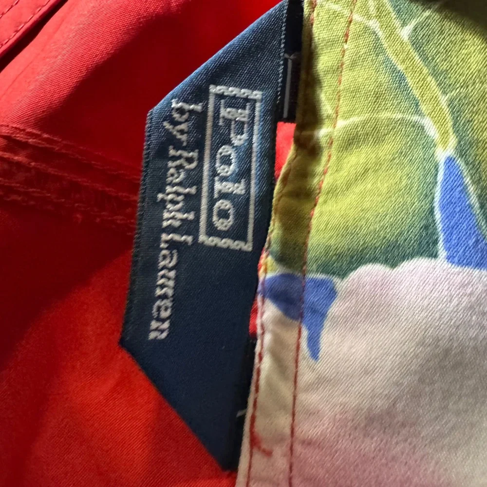Polo Ralph Lauren Mens Bright‎ Neon Red Cargo Board Shorts Swim Trunks Size 34